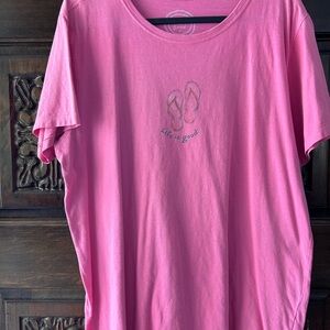 Life Is Good Pink Short Sleeve Tee